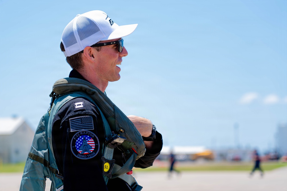 F-22 Raptor Aerial Demonstration Team performs at Wings Over South Texas 2025