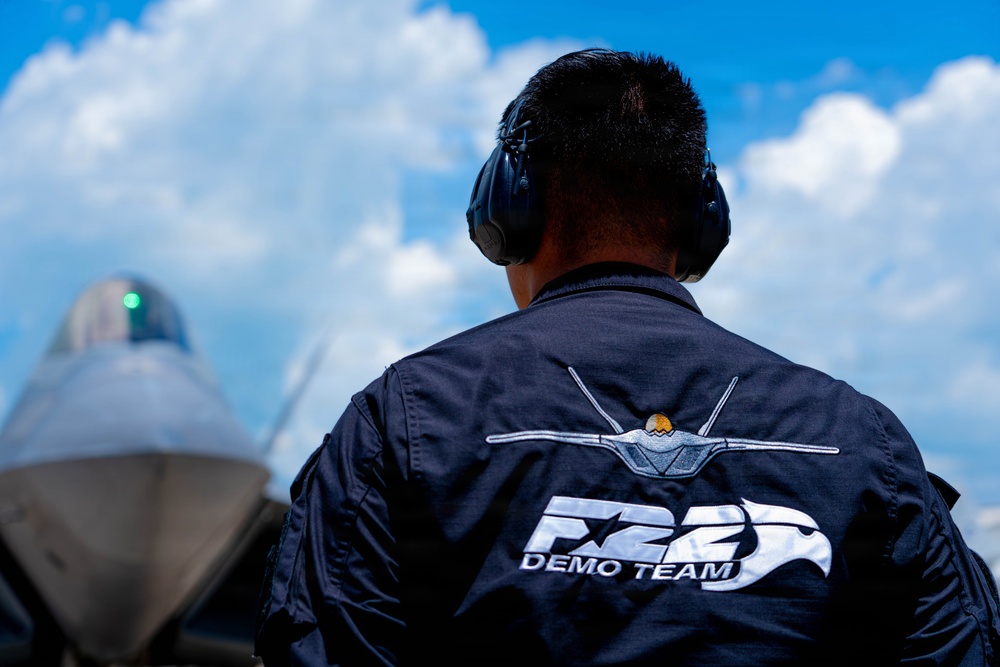 F-22 Raptor Aerial Demonstration Team performs at Wings Over South Texas 2025