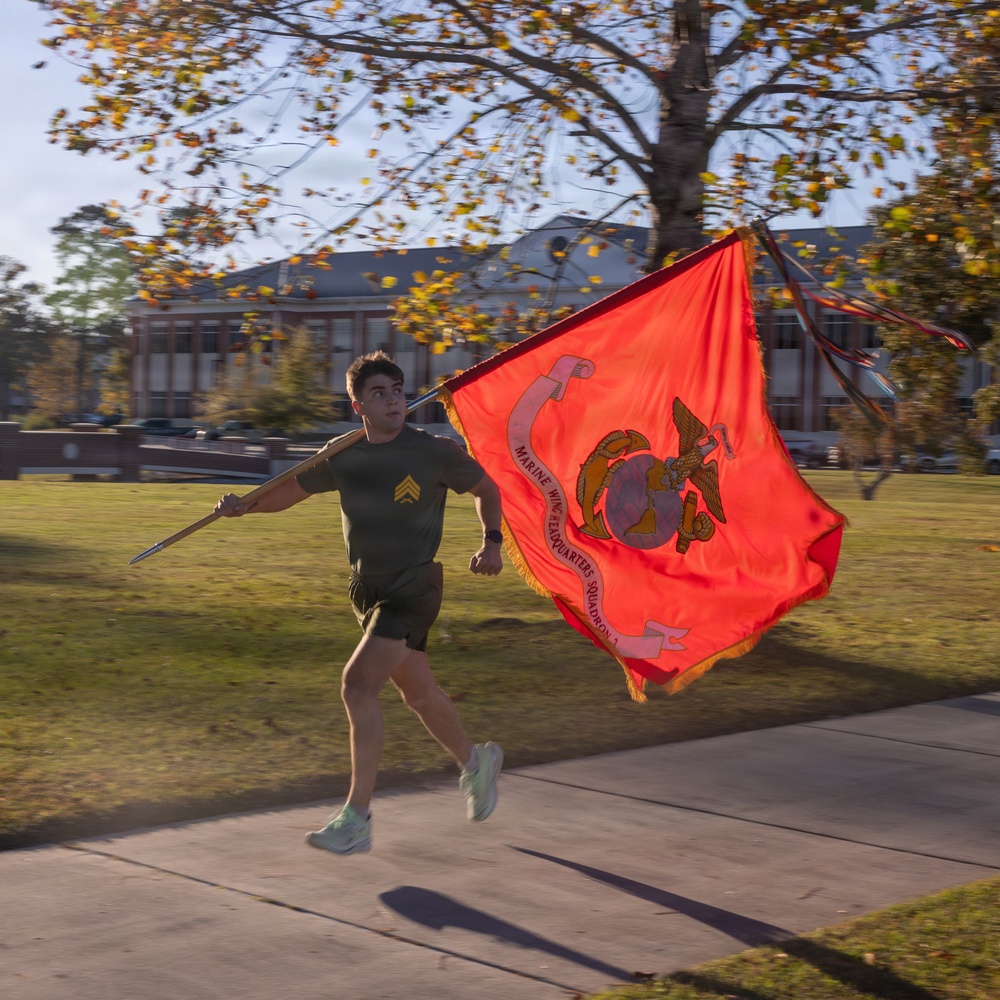 U.S. Marines with MWHS-2 run 250 miles