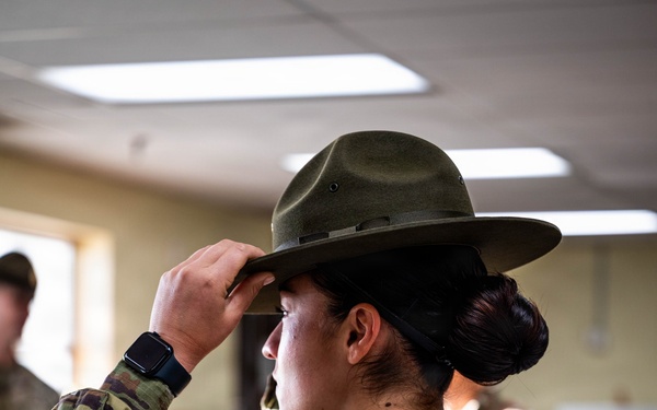 U.S. Army Female Drill Sergeants Don the Campaign Hat