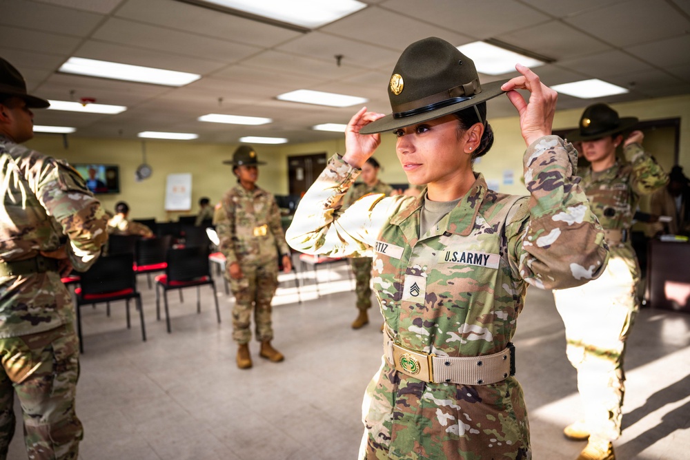 U.S. Army Female Drill Sergeants Don the Campaign Hat