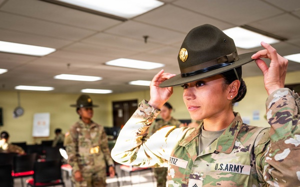 U.S. Army Female Drill Sergeants Don the Campaign Hat