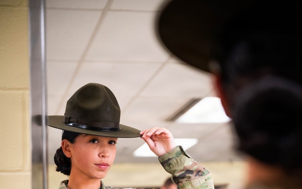 U.S. Army Female Drill Sergeants Don the Campaign Hat