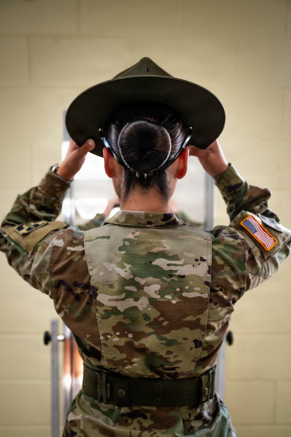 U.S. Army Female Drill Sergeants Don the Campaign Hat