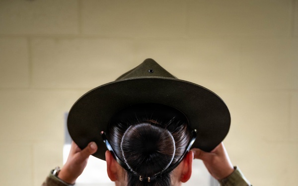 U.S. Army Female Drill Sergeants Don the Campaign Hat