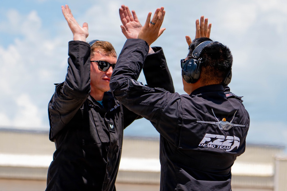 F-22 Raptor Aerial Demonstration Team performs at Wings Over South Texas 2025