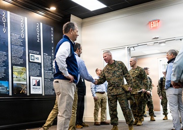 The Commandant, Gen. Eric M. Smith visits Ingalls Shipbuilding with SECNAV and CNO
