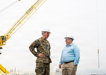 The Commandant, Gen. Eric M. Smith visits Ingalls Shipbuilding with SECNAV and CNO