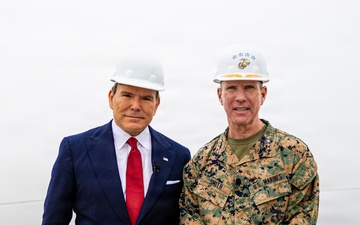 The Commandant, Gen. Eric M. Smith visits Ingalls Shipbuilding with SECNAV and CNO