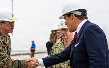 The Commandant, Gen. Eric M. Smith visits Ingalls Shipbuilding with SECNAV and CNO
