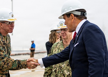 The Commandant, Gen. Eric M. Smith visits Ingalls Shipbuilding with SECNAV and CNO