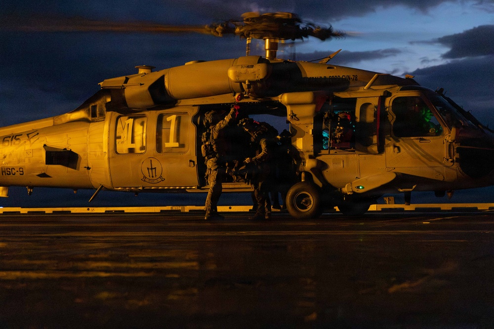USS Gerald R. Ford (CVN 78) Right of Visit Boarding Operation