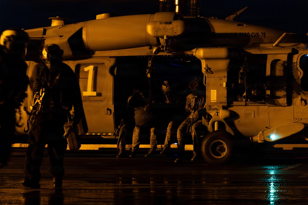 USS Gerald R. Ford (CVN 78) Right of Visit Boarding Operation