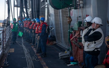 Makin Island Conducts FAS with Overseas Mykonos