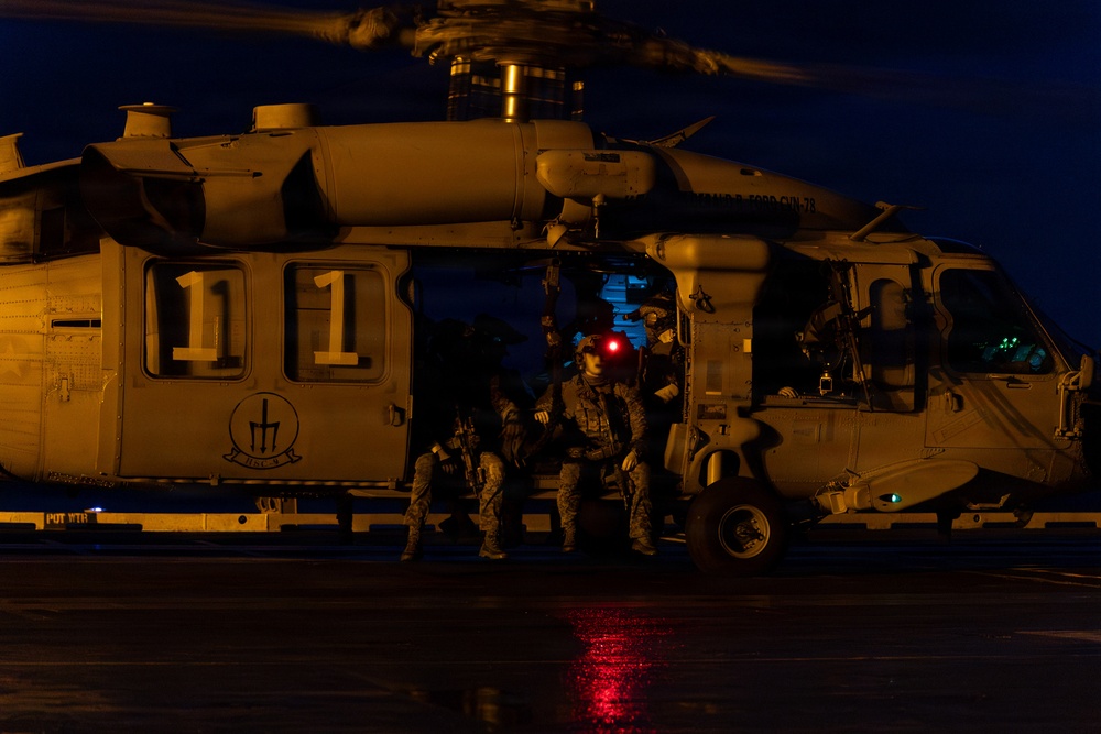 USS Gerald R. Ford (CVN 78) Right of Visit Boarding Operation