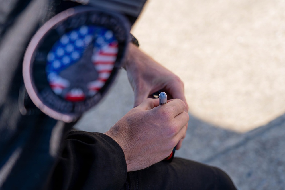 F-22 Raptor Aerial Demonstration Team performs at the Naval Air Station Oceana airshow 2025