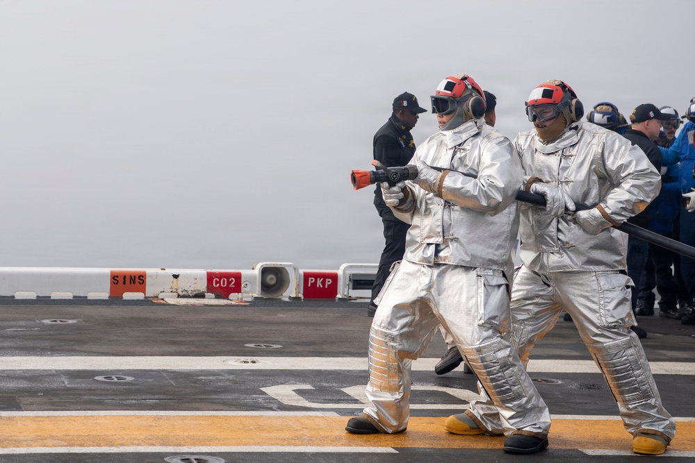 Makin Island Aviation Fire Drill