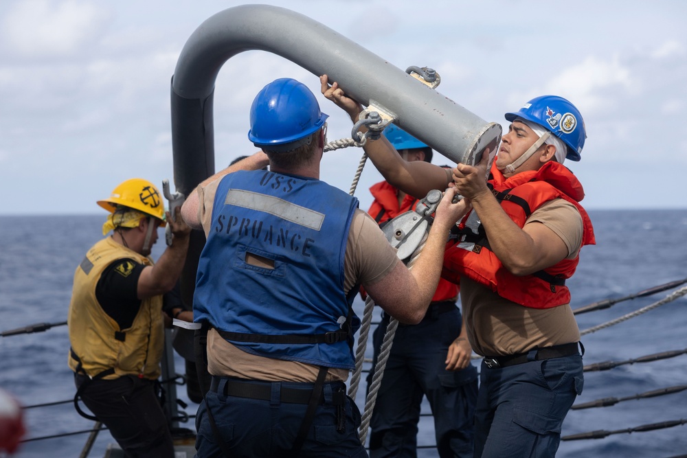 Spruance conducts routine operations