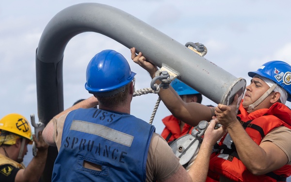 Spruance conducts routine operations