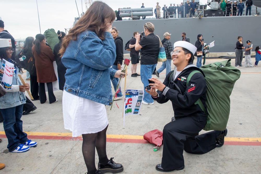 USS Fitzgerald returns to home port San Diego