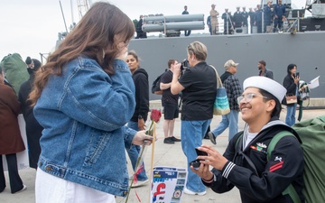 USS Fitzgerald returns to home port San Diego