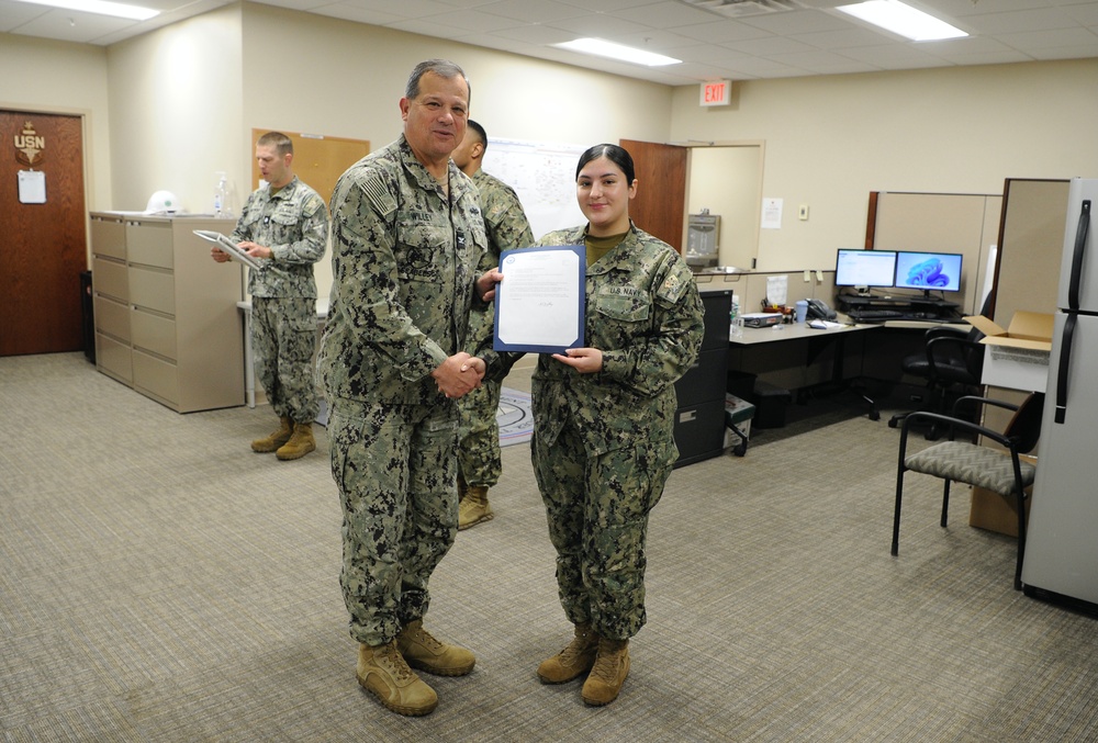 YN2 Pineda Frocking Ceremony