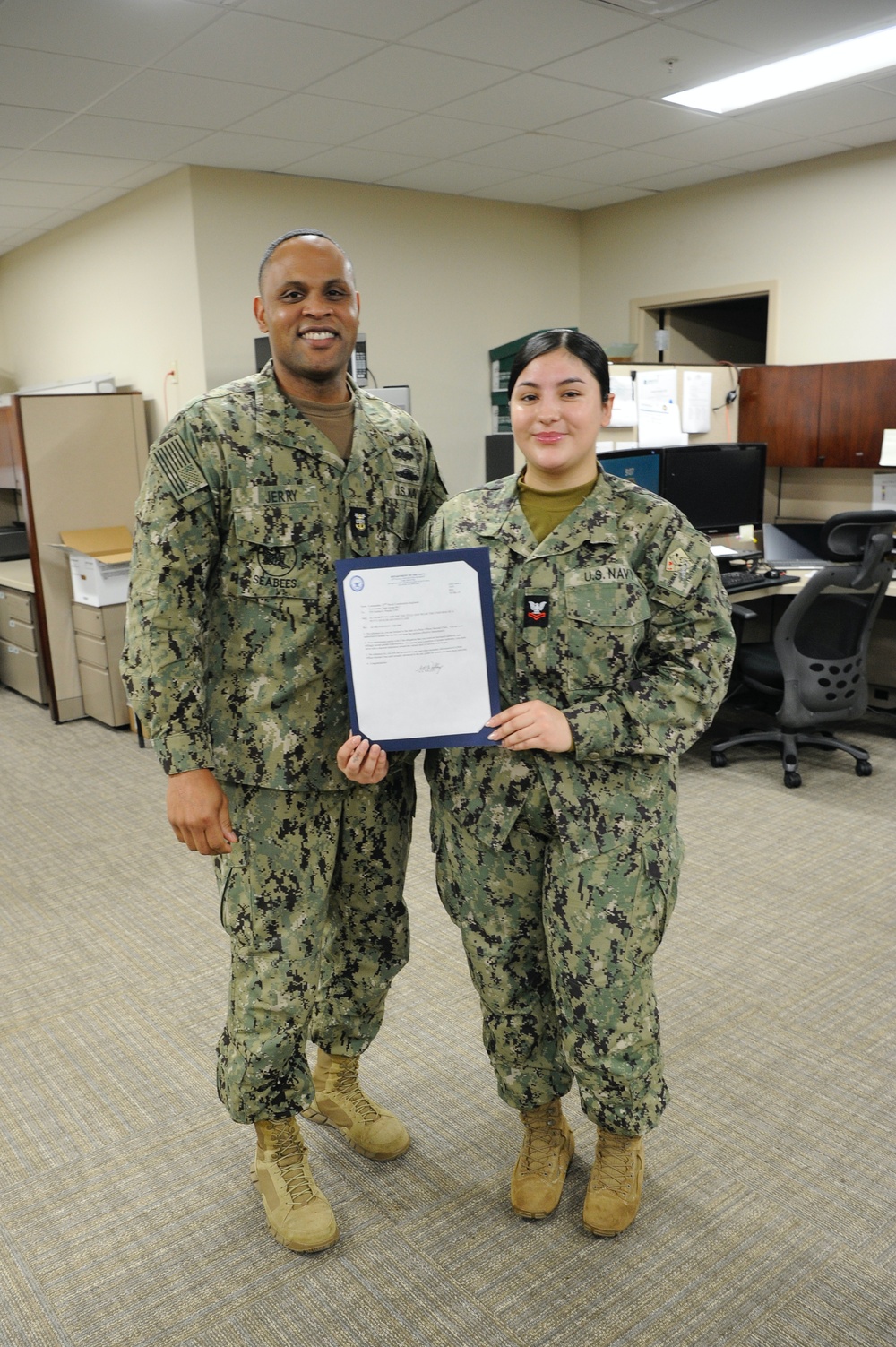 YN2 Pineda Frocking Ceremony