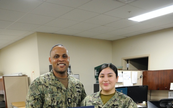 YN2 Pineda Frocking Ceremony