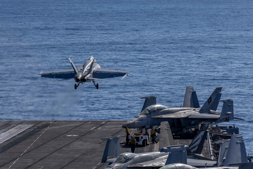 Abraham Lincoln conducts routine flight operations