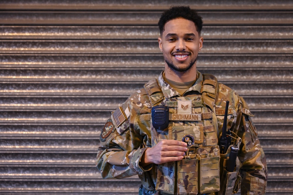 3rd Air Force command chief coins 100th ARW Airmen