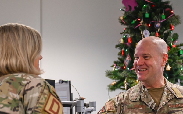 3rd Air Force command chief coins 100th ARW Airmen