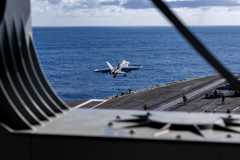 Abraham Lincoln conducts routine flight operations