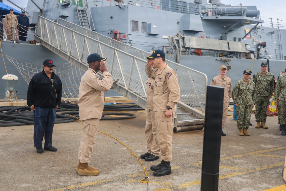 USS Paul Ignatius (DDG 117) holds a Change of Command aboard Naval Station Rota, Spain