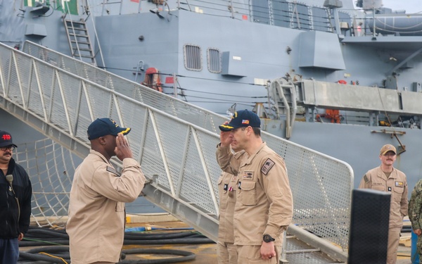 USS Paul Ignatius (DDG 117) holds a Change of Command aboard Naval Station Rota, Spain