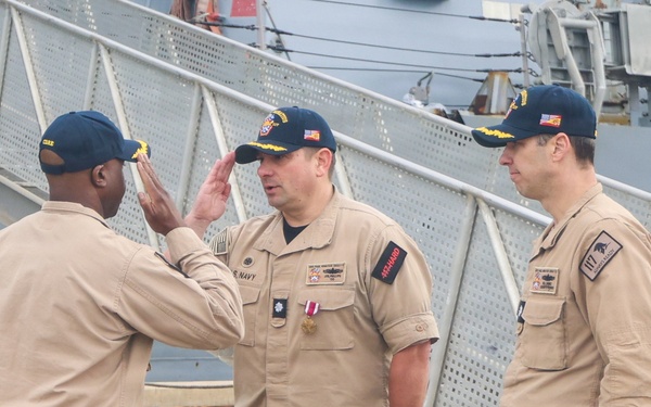 USS Paul Ignatius (DDG 117) holds a Change of Command aboard Naval Station Rota, Spain