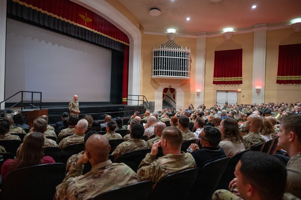 Lt Gen Quinn holds first all call as AETC commander