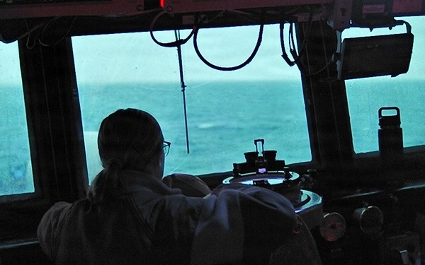 USS Bulkeley (DDG 84) conducts maritime operations in support of M/V Bella 1 seizure