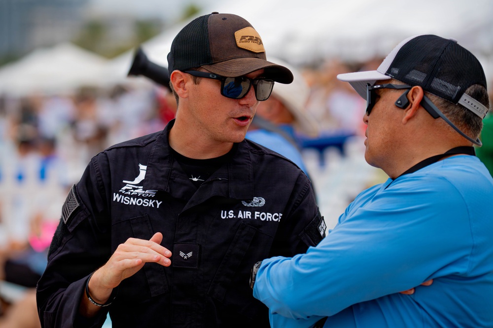 F-22 Raptor Aerial Demonstration Team performs at Air Dot Show Tour Ft. Lauderdale 2025