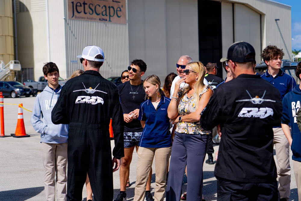 F-22 Raptor Aerial Demonstration Team performs at Air Dot Show Tour Ft. Lauderdale 2025