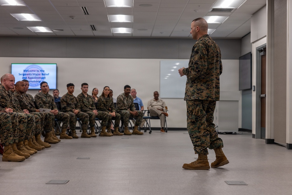 Marine Corps Engineer School Relief and Appointment Ceremony