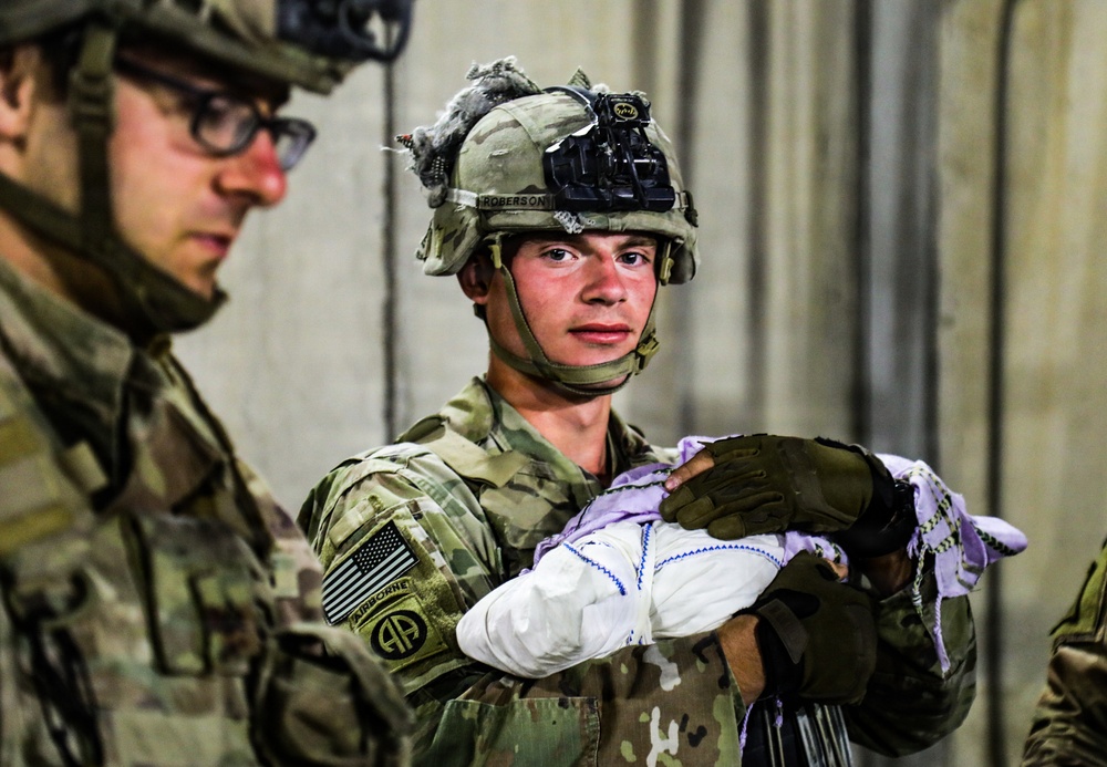 Evacuation at Hamid Karzai International Airport