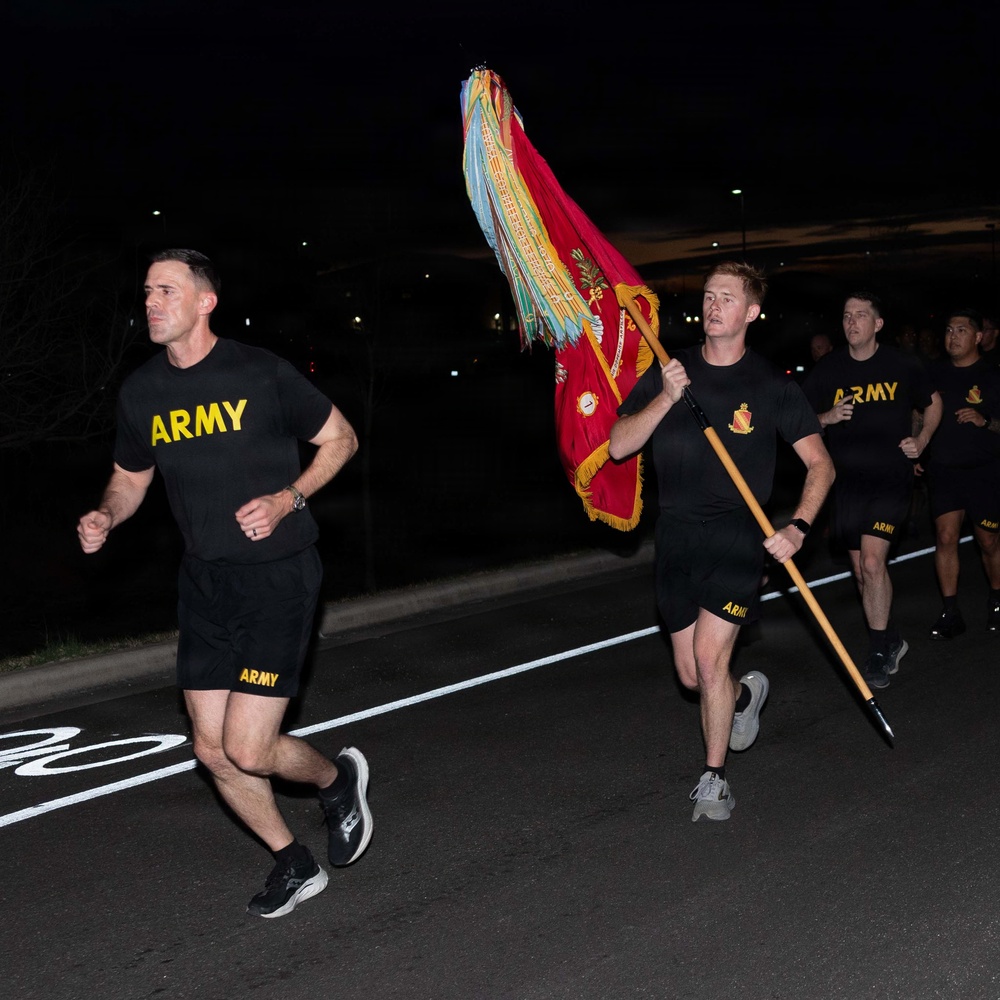 69th Air Defense Artillery Brigade Conducts Formation Run