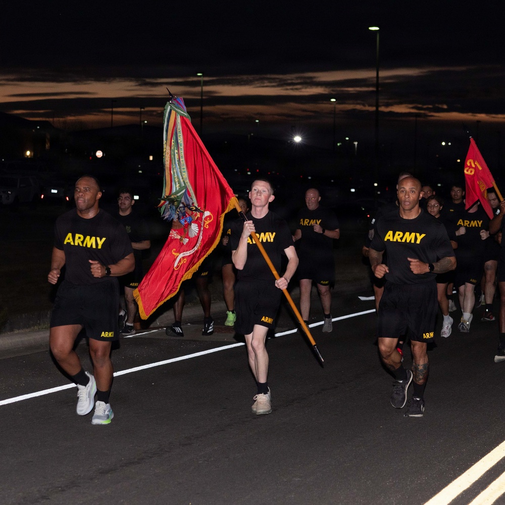 69th Air Defense Artillery Brigade Conducts Formation Run