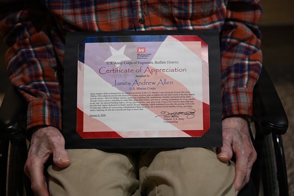 USACE honors Korean War veteran at VA Canandaigua