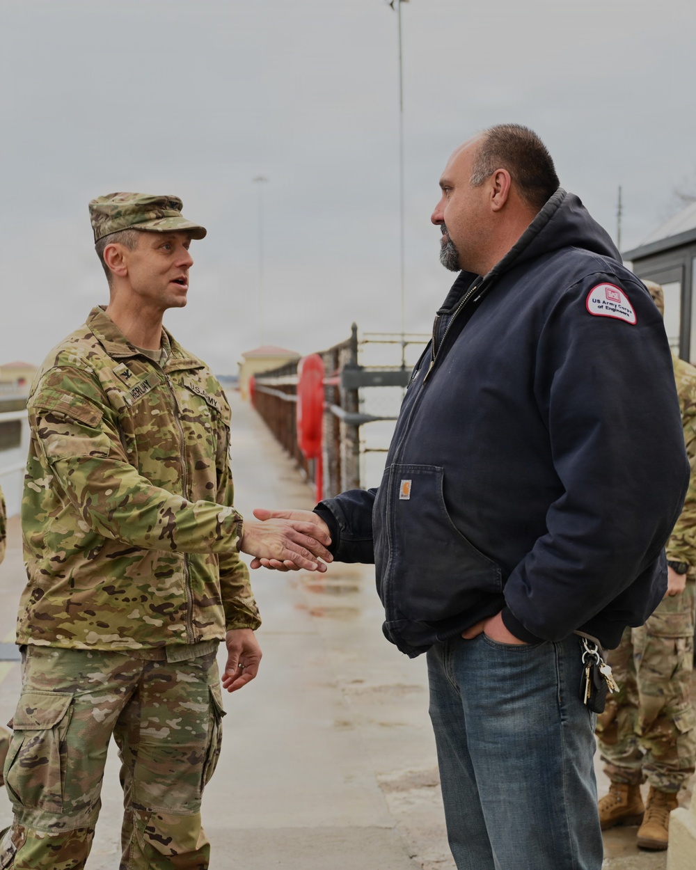 USACE honors Justin Heaslip with Division Commander Coin