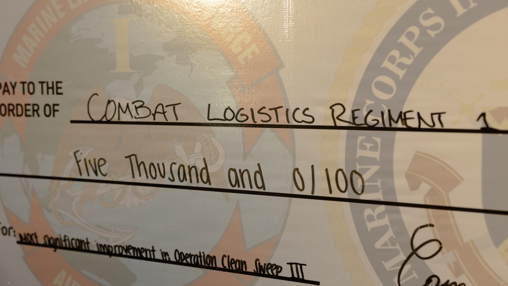 Operation Clean Sweep III: Most Improved; CLR-1 Recieving Recognition