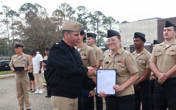 NIOC Pensacola holds January Awards Quarters