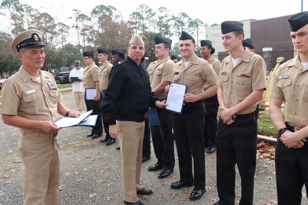 NIOC Pensacola holds January Awards Quarters