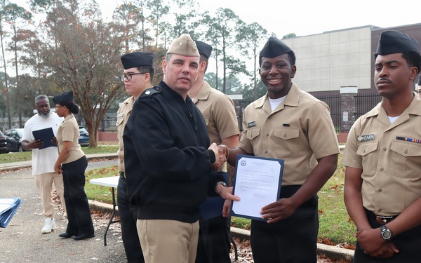 NIOC Pensacola holds January Awards Quarters