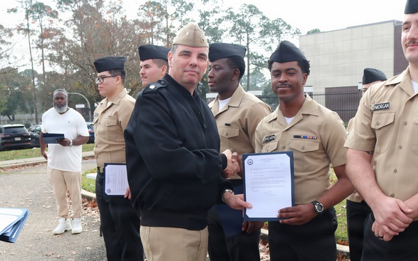 NIOC Pensacola holds January Awards Quarters